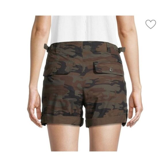 Sanctuary Squad Camo Shorts Cotton Blend Brown Green Size‎ 27 - Picture 2 of 10